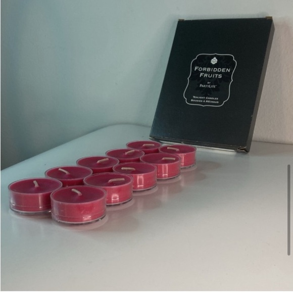 Partylite Forbidden Fruits collection tea light candles Pomegranate Passion new - Picture 5 of 7
